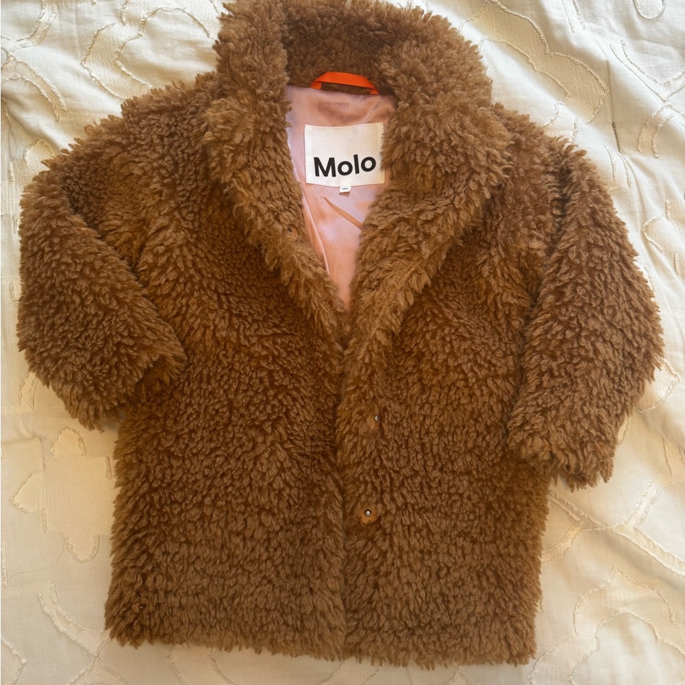 Molo Tan Kids Fleece Puffer Jacket